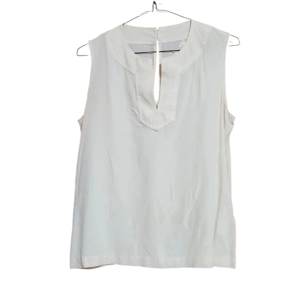 kate spade Tops - Kate Spade Sheer White Cream V-neck Tunic Silk Blouse Top